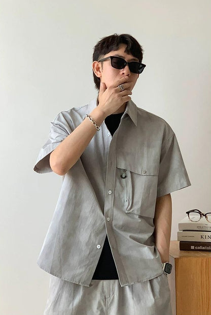 Gray Quick-Dry Casual Shirt
