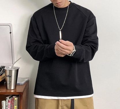 ベーシック ソリッド カラー ロングスリーブ Tシャツ