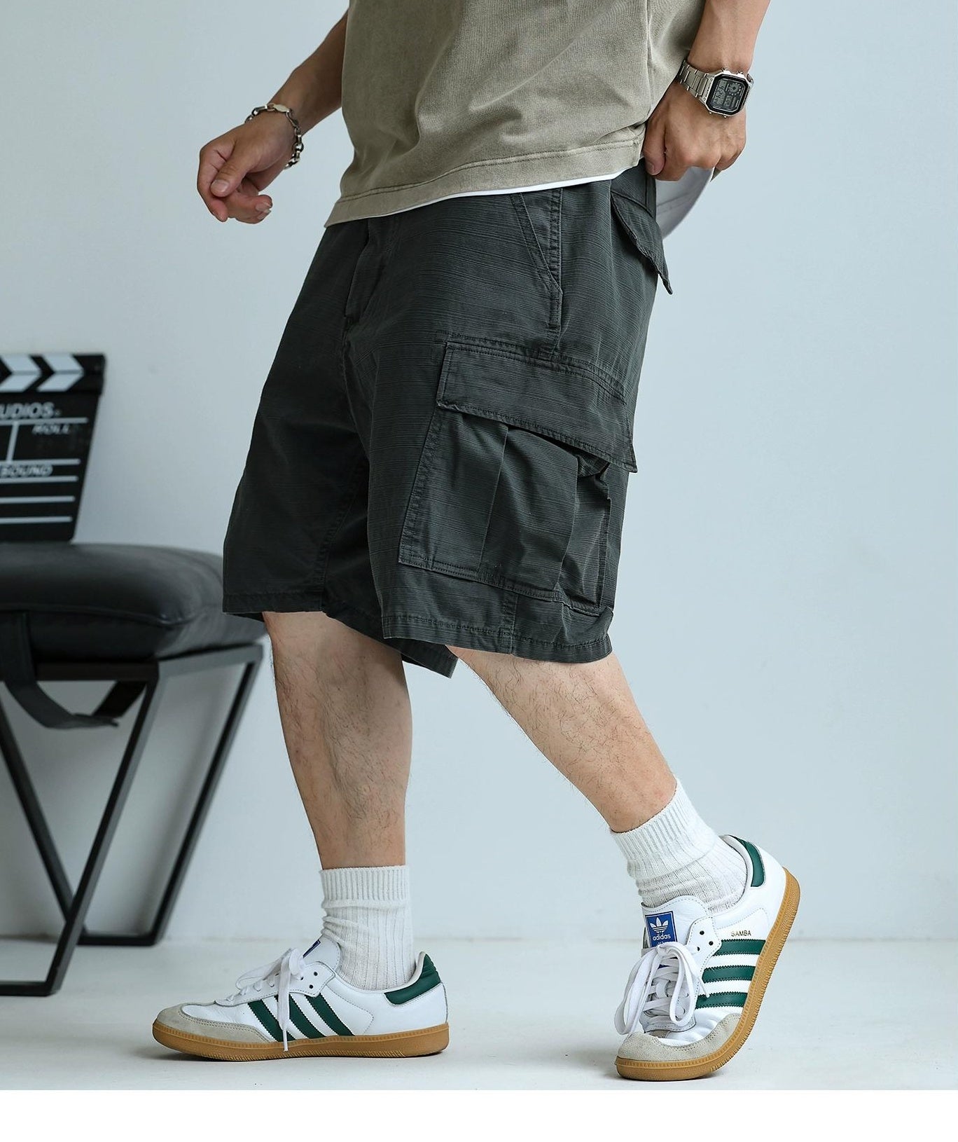 Multi-Pocket Casual Shorts