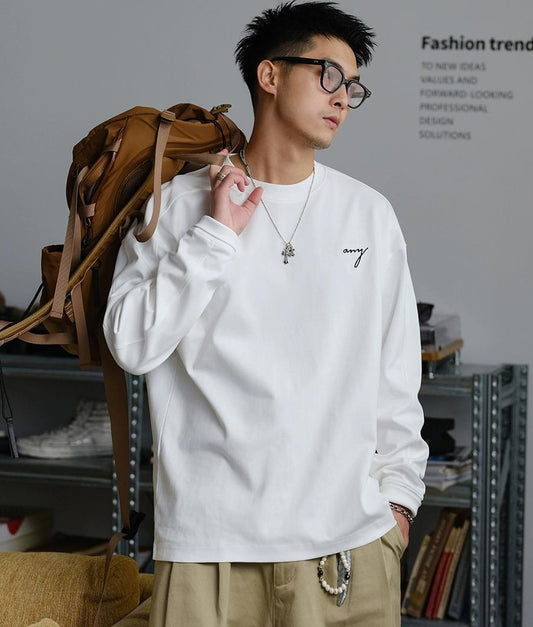 Embroidered Long-Sleeve T-Shirt