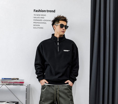 ZIPブラックフーディ