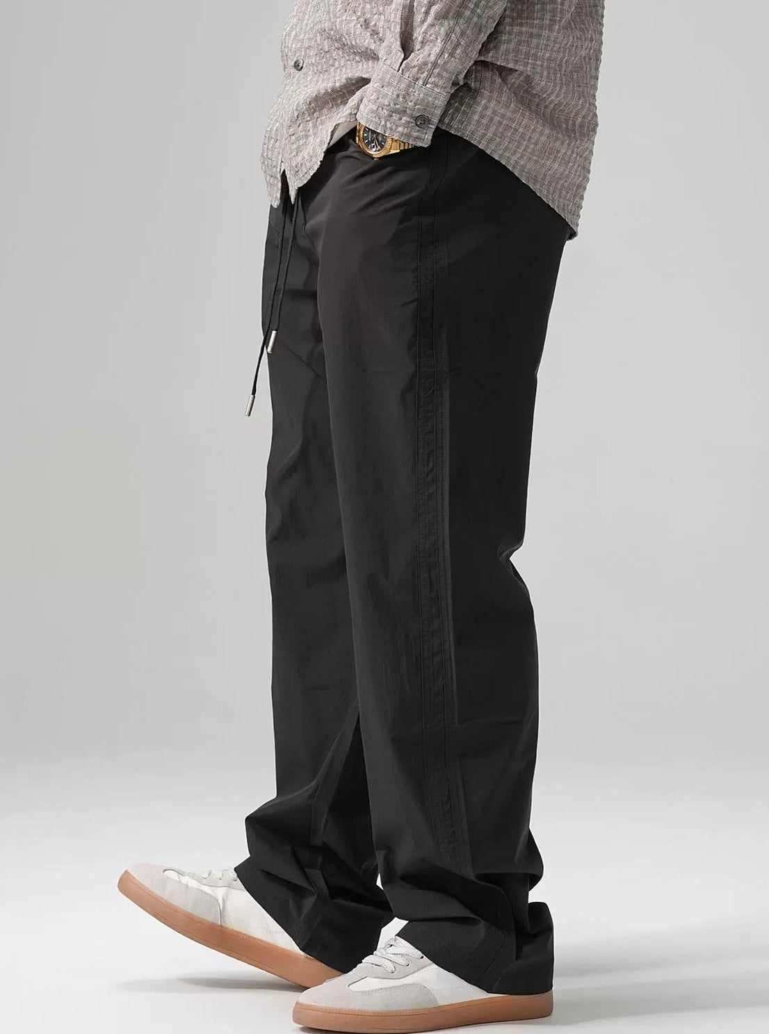 カジュアル ルーズフィット ストレートパンツ