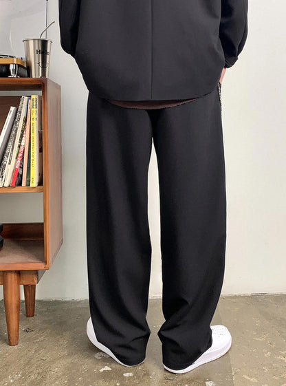 カジュアルルーズストレートパンツ