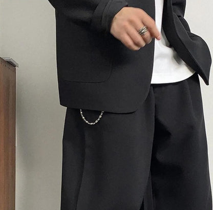 ビッグサイズドレープカジュアルパンツ