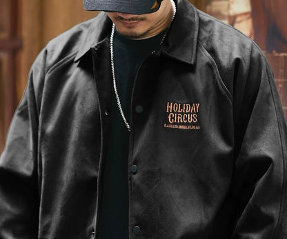 レトロスエードベースボールジャケット