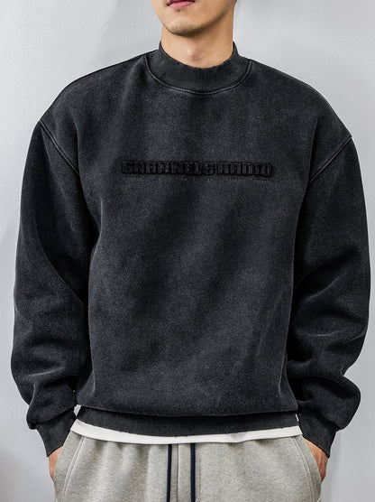 暖かいハーフハイネックセーター