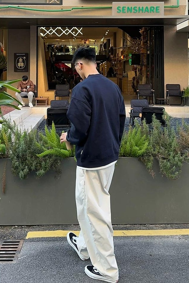 ウィンターフリースプリーツテーパードパンツ