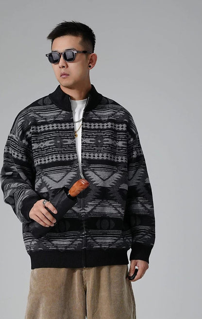 Heavyweight knit cardigan