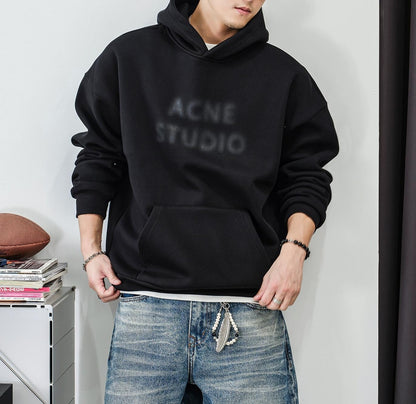 Fleece hooded jacket