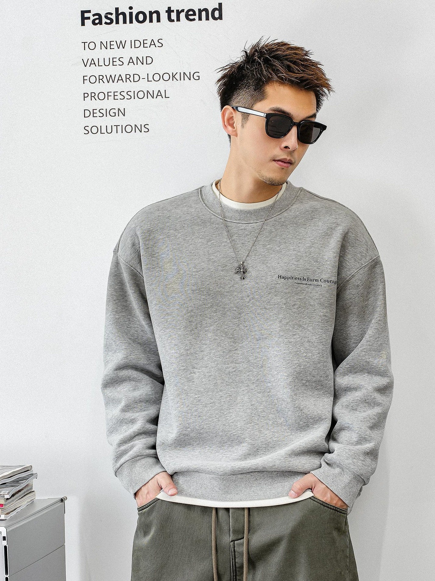 Fleece-lined casual shirt