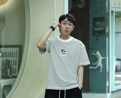 Striped Patchwork T-Shirt