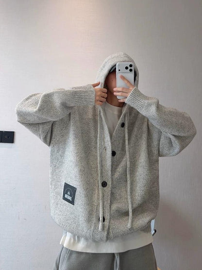 コージー フード付き セーターコート