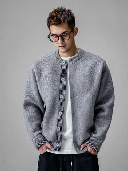 Patchwork Button Cardigan