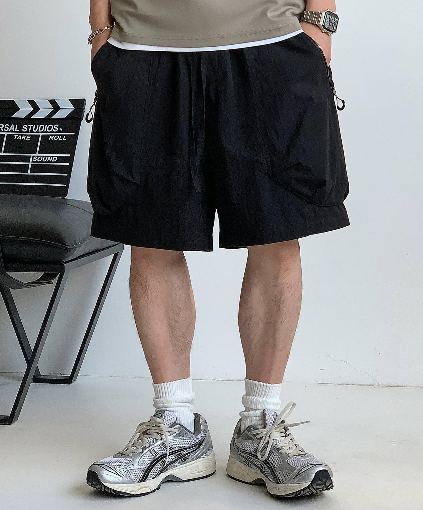 Men's Casual Zipper Shorts