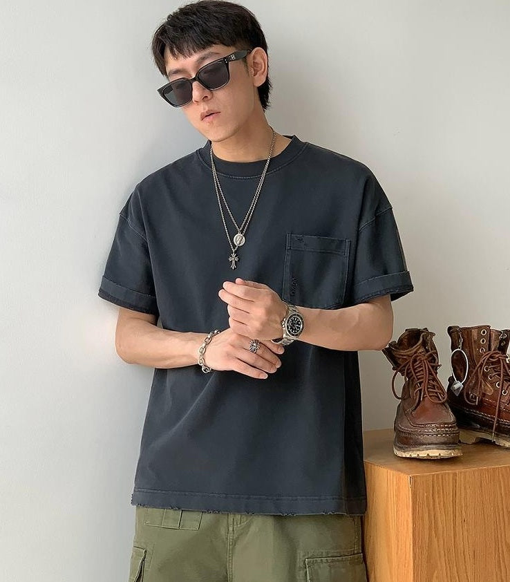 Retro Spliced Pocket Tee