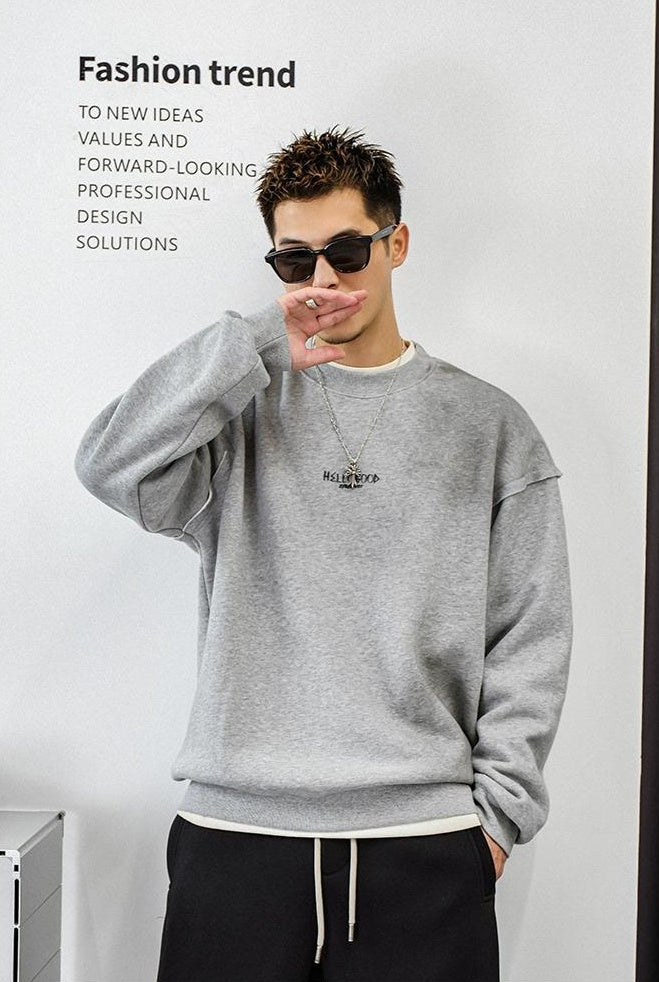 Fleece Layered Streetwear Top