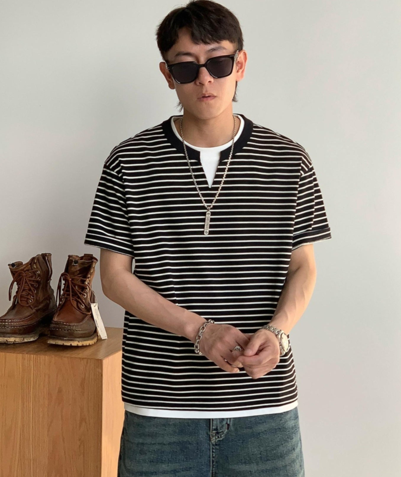 Striped Loose Fit Summer Tee