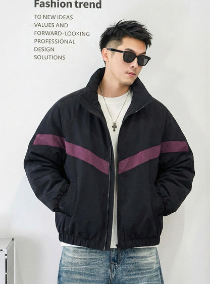 ダブルジップスタンドカラー ダウンジャケット