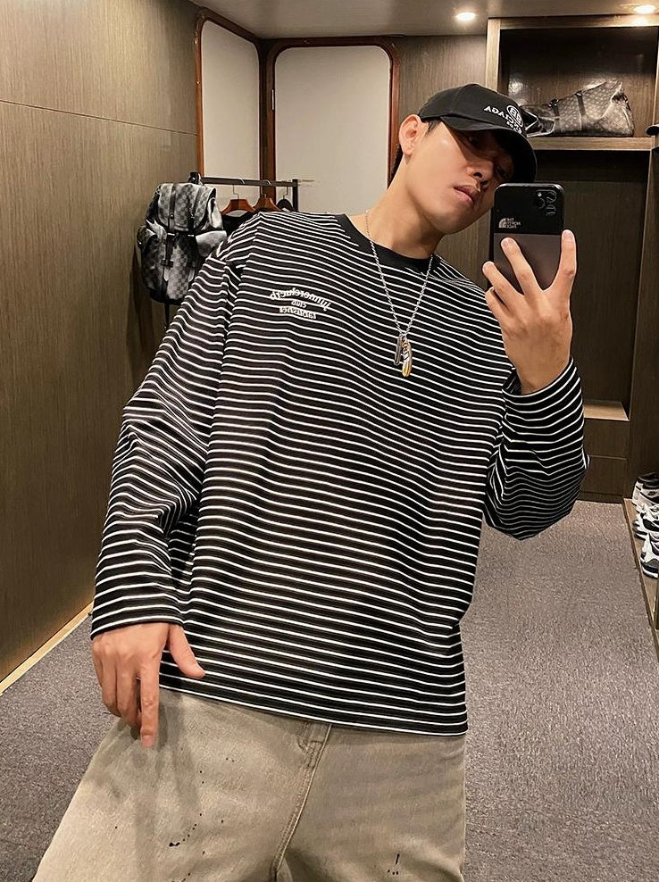 Striped Unisex Long Sleeve Tee