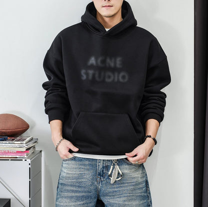 Fleece hooded jacket