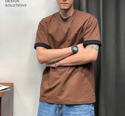 ソリッドカラー刺繍Ｔシャツ