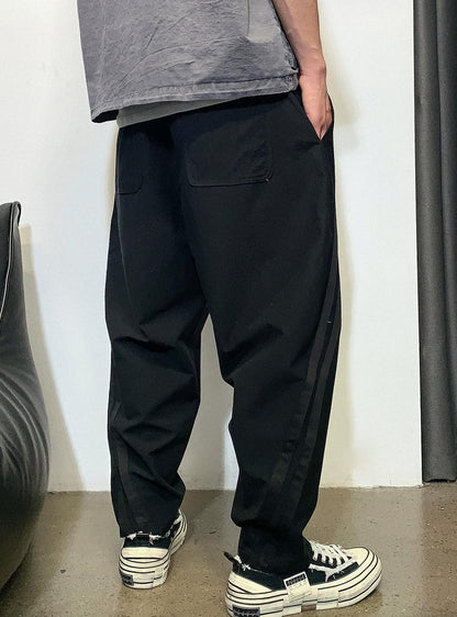 Striped Splicing Casual Pants