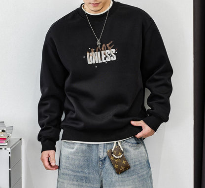 グラフィティスタイルプルオーバーセーター