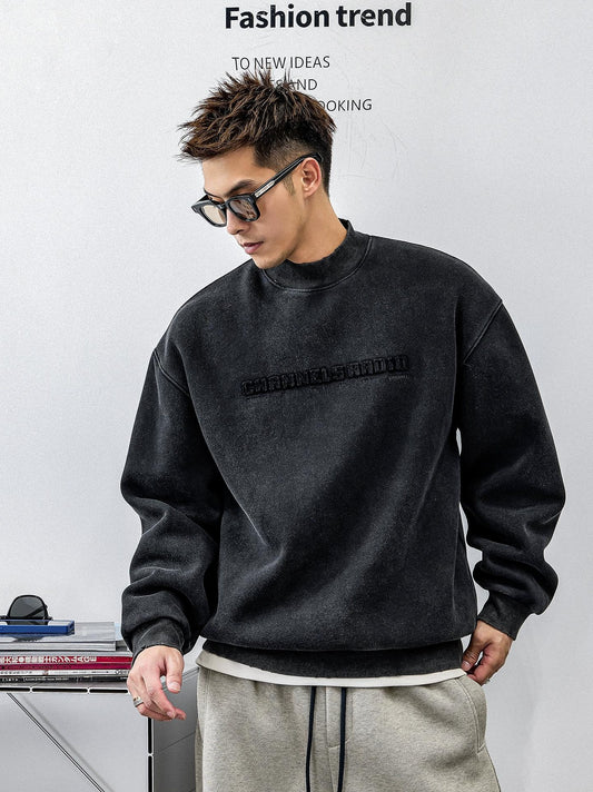 暖かいハーフハイネックセーター