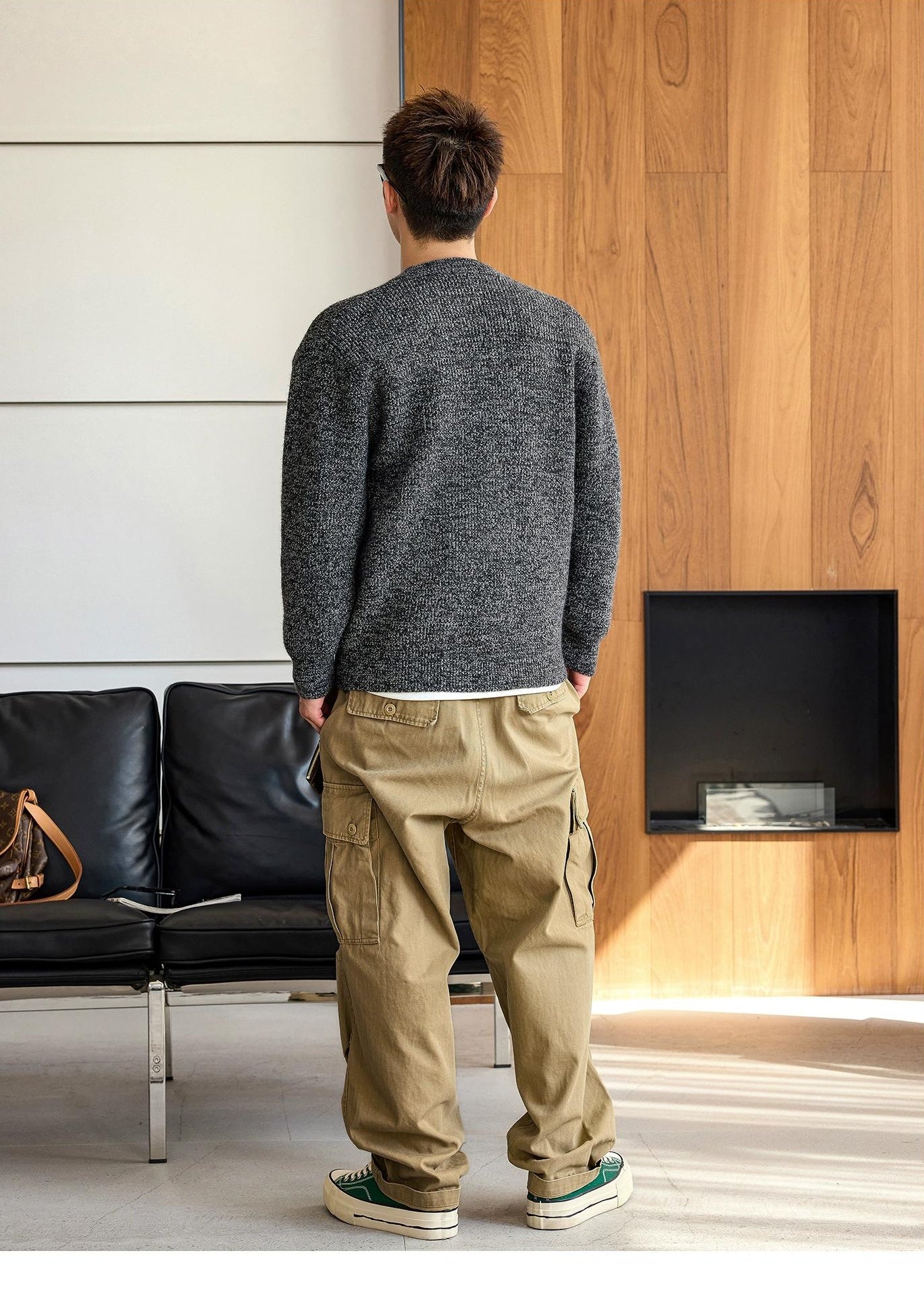 Black knit cardigan jacket