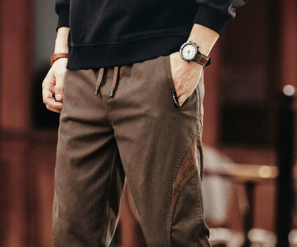 Retro Color Block Work Pants