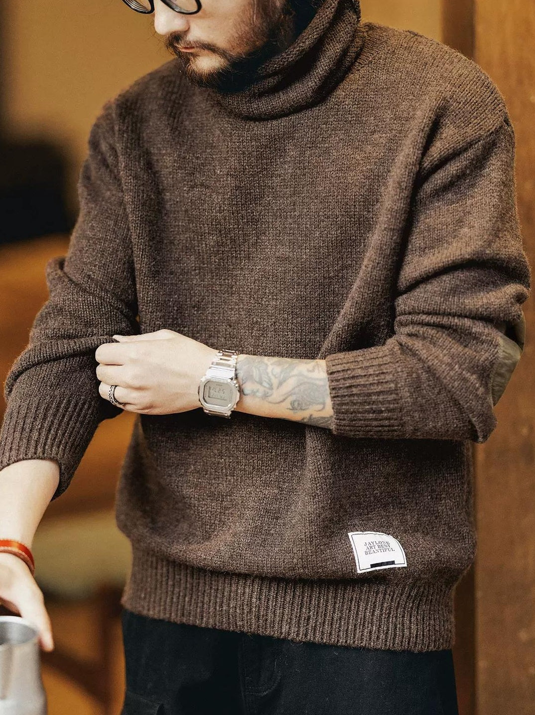 Heavy Knit Turtleneck Sweater