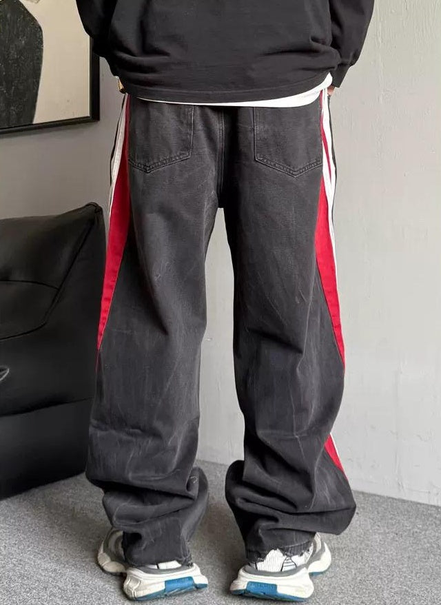 レトロ ストライプ ヘビーウェイト ジーンズ