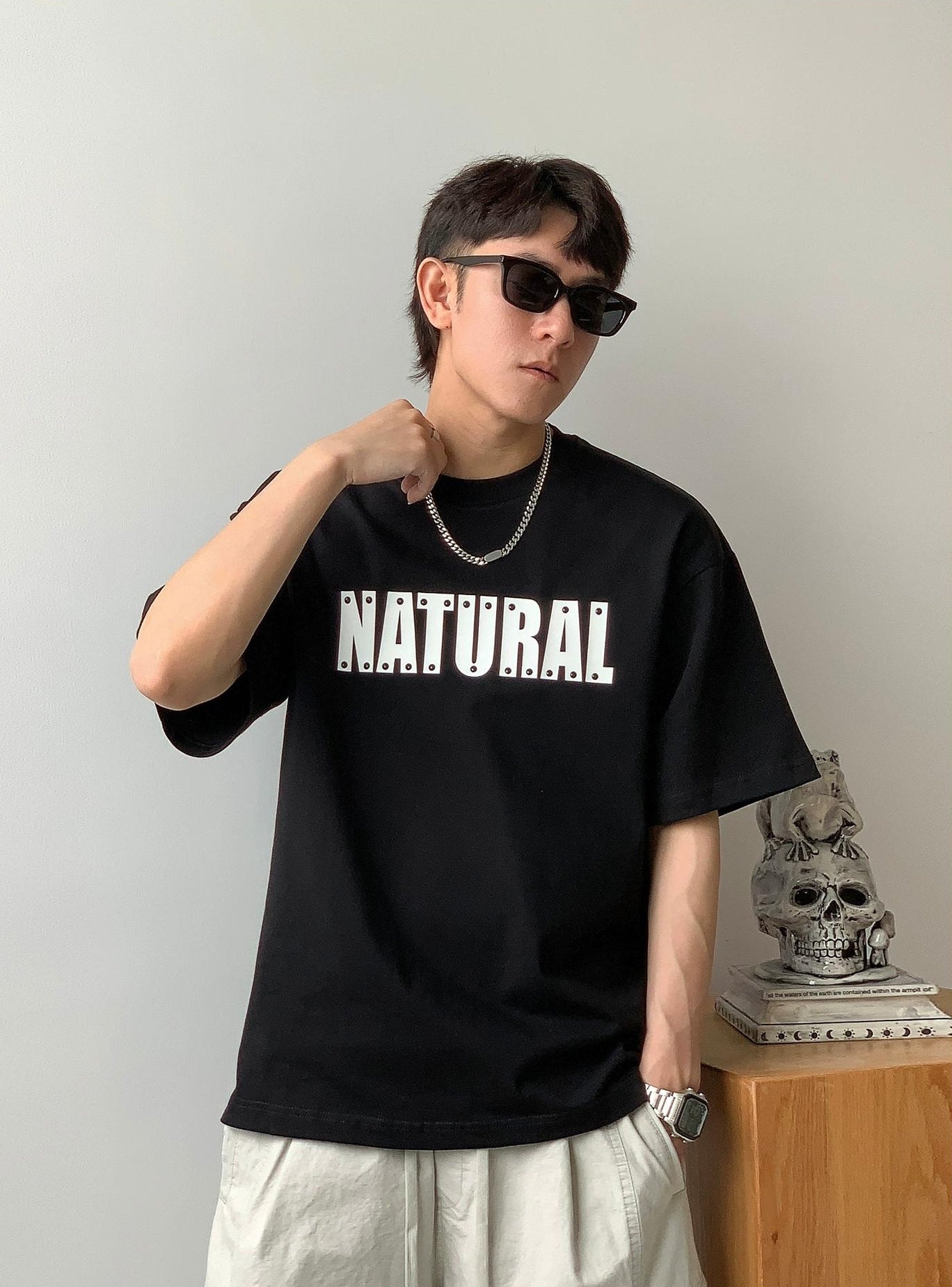 Rivet Print Short Sleeve T-Shirt