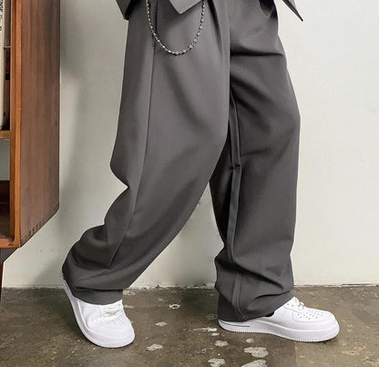 カジュアルルーズストレートパンツ