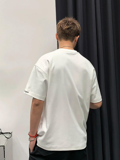 サマー ブreathable エンブロイダード Tシャツ