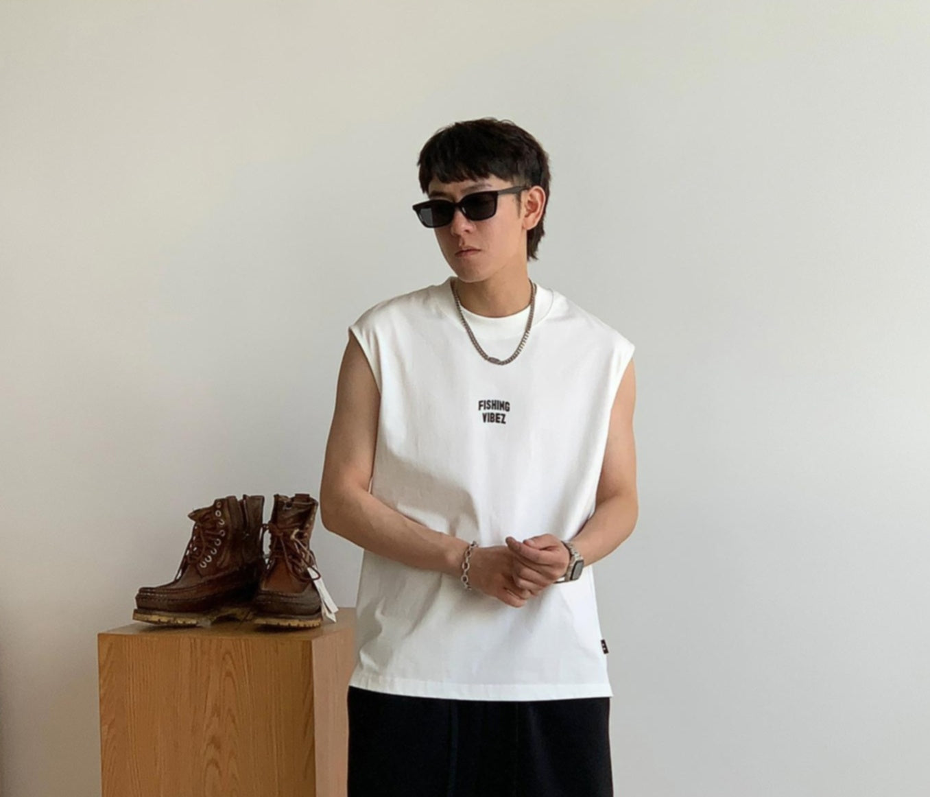 Breathable Cotton Sleeveless Tee