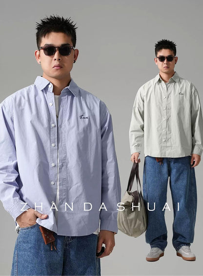 カジュアル刺繍シャツジャケット