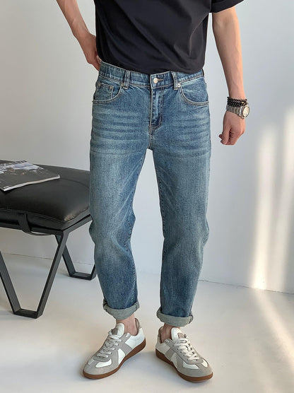 Lang Blue Washed Jeans