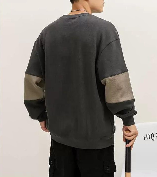 レトロカラーブロックスウェットシャツ