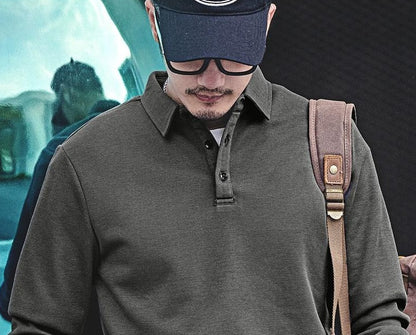 ヘビーウェイトロングスリーブポロシャツ