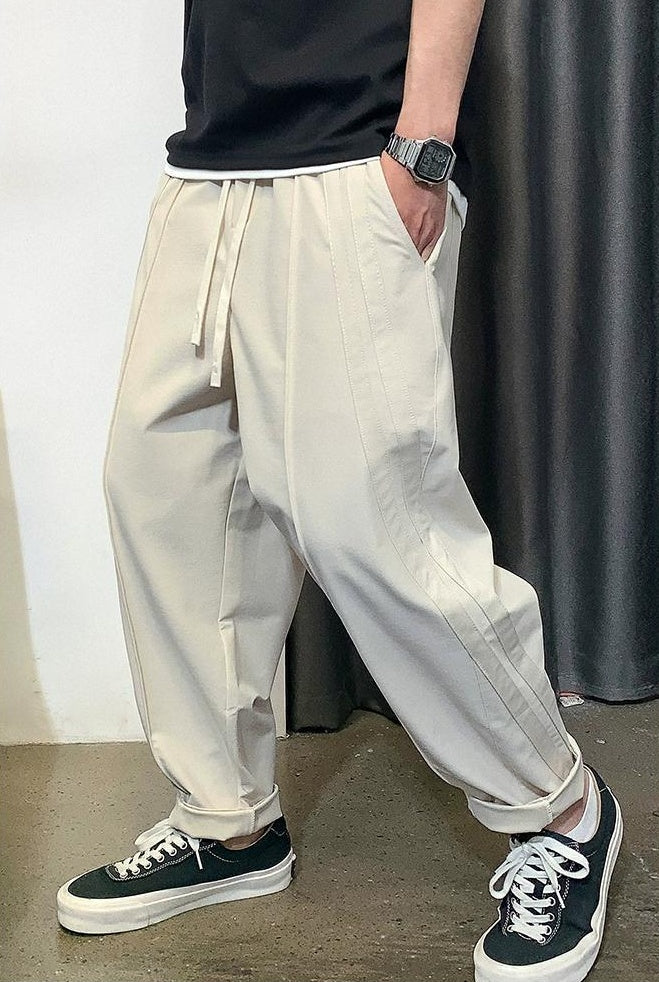 Striped Splicing Casual Pants