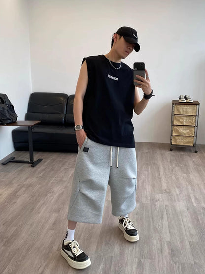 Gray 3D Sports Shorts