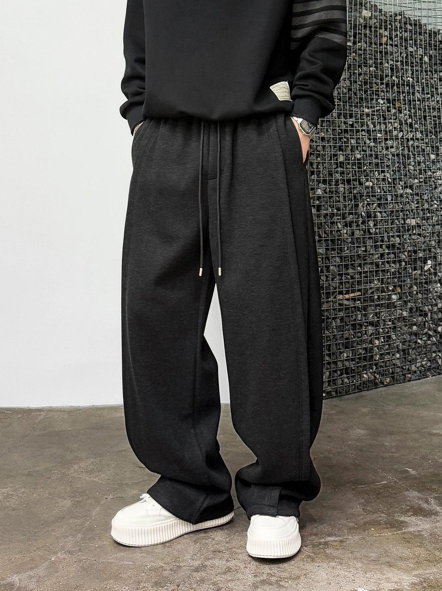 Casual Drape Elastic Pants