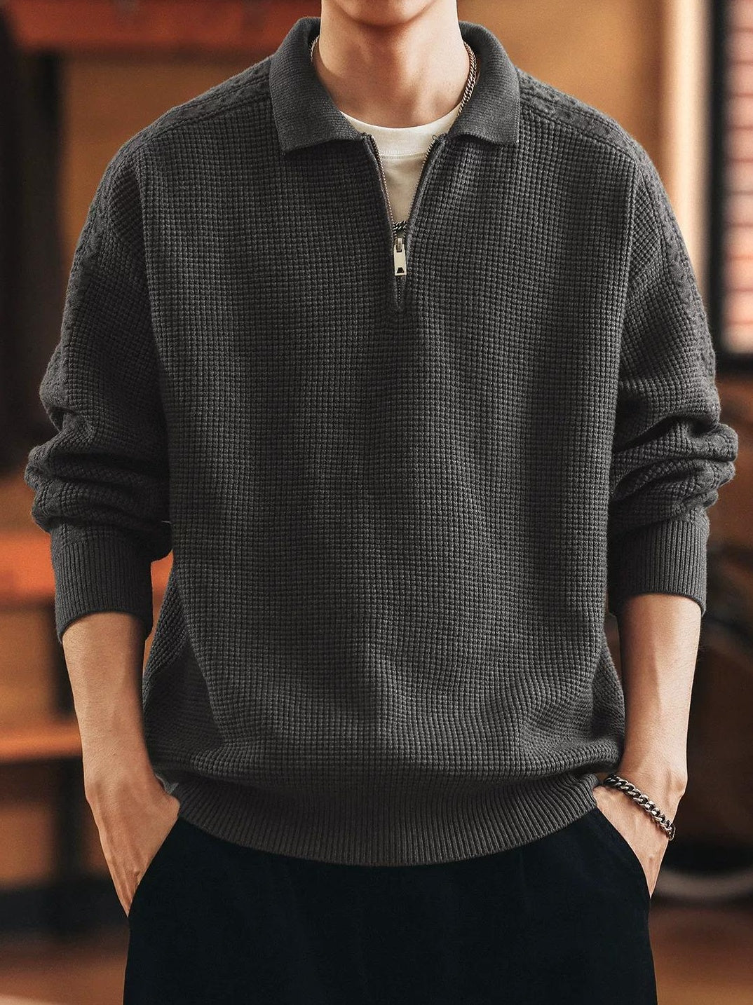 Chill Knit Polo Sweater