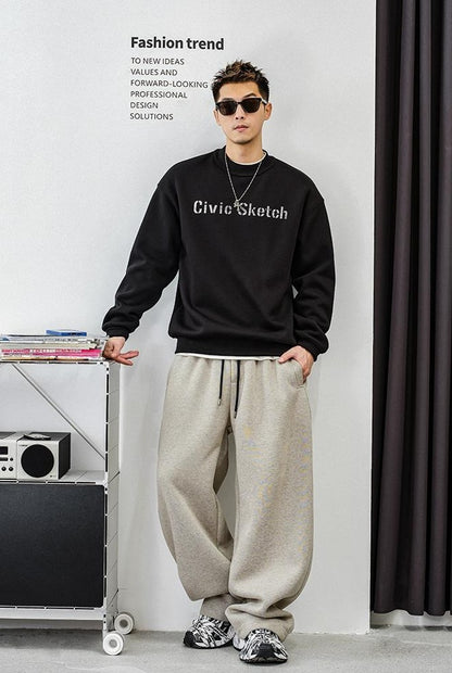 Casual fleece sweater