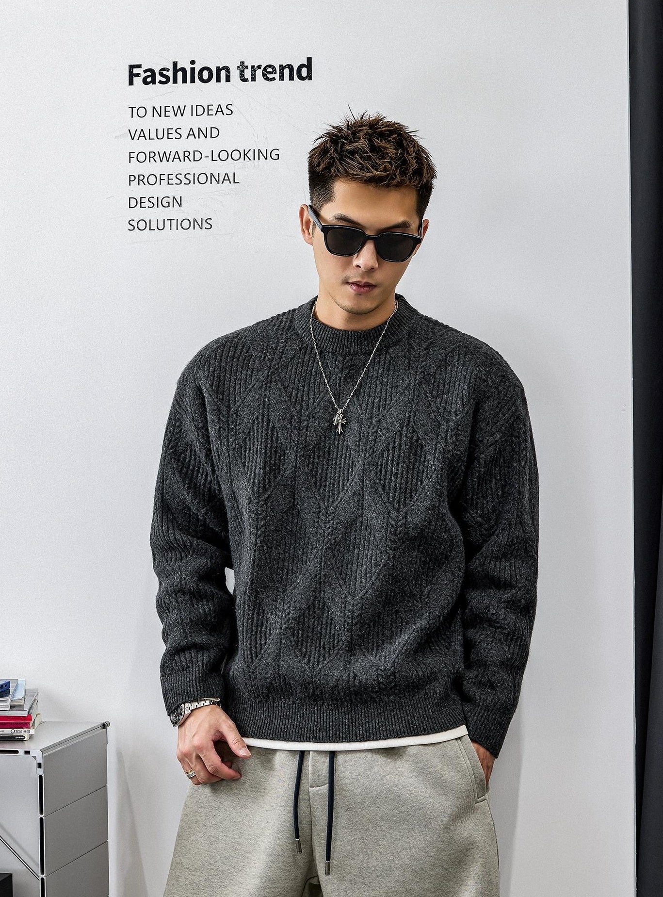 ツイストパターンニットジャンパー