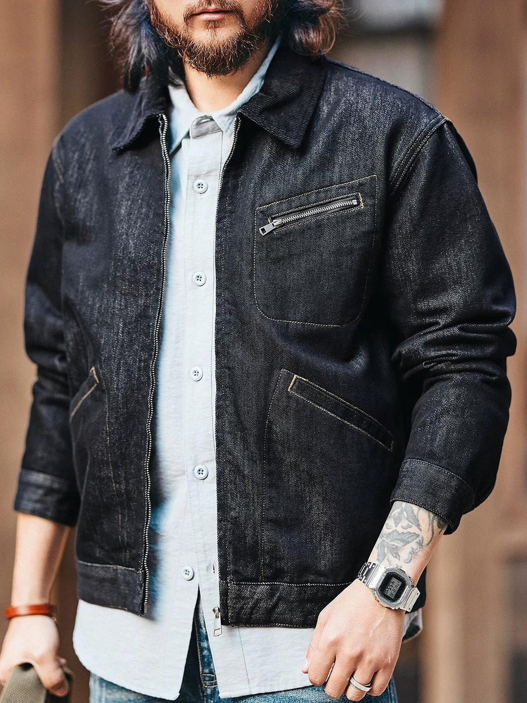 Casual Blue Denim Jacket