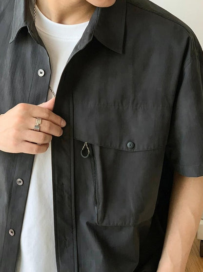 Gray Quick-Dry Casual Shirt