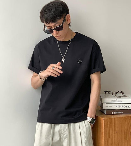 Smiley Face Embroidered Tee