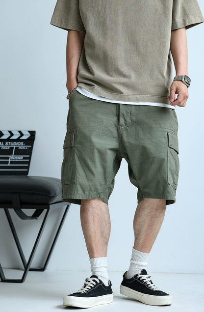 Multi-Pocket Casual Shorts